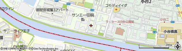 東京都足立区宮城1丁目2周辺の地図