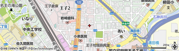 キッチンオリジン　王子二丁目店周辺の地図