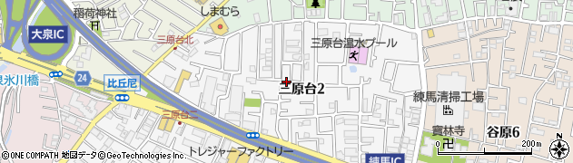 東京都練馬区三原台2丁目13周辺の地図