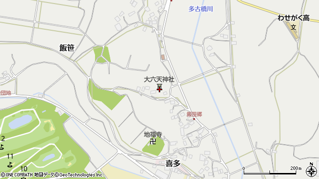 〒289-2231 千葉県香取郡多古町飯笹の地図