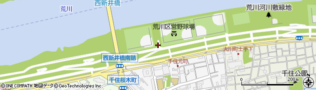 東京都足立区千住元町周辺の地図