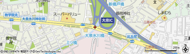 大泉インター入口周辺の地図
