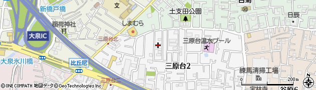 東京都練馬区三原台2丁目16周辺の地図