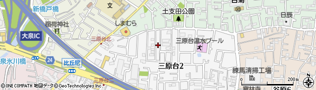 東京都練馬区三原台2丁目15周辺の地図