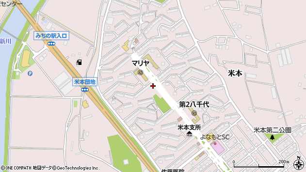 〒276-0014 千葉県八千代市米本（米本団地）の地図