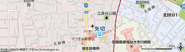 千葉県松戸市下矢切132周辺の地図