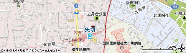 千葉県松戸市下矢切125周辺の地図