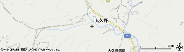 東京都日の出町（西多摩郡）大久野周辺の地図
