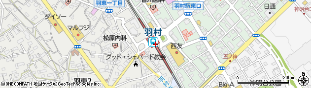 東京都羽村市周辺の地図