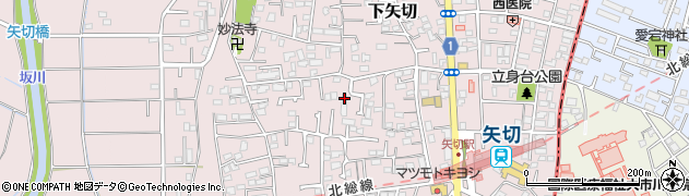 千葉県松戸市下矢切周辺の地図