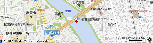 中川大橋周辺の地図