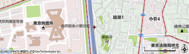 東京都足立区綾瀬1丁目22周辺の地図