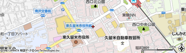 東京都東久留米市本町周辺の地図