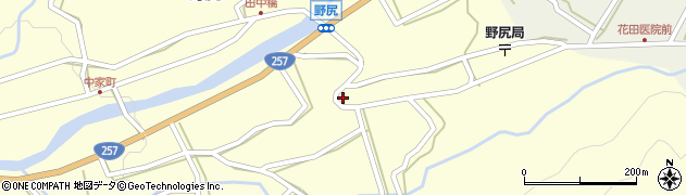 岐阜県下呂市野尻387周辺の地図