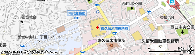イトーヨーカドー東久留米店駐車場周辺の地図