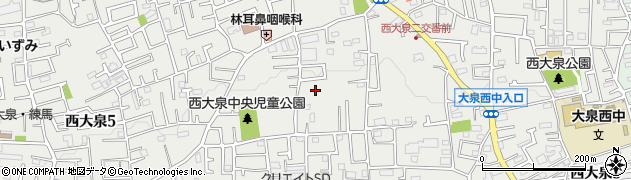 東京都練馬区西大泉周辺の地図