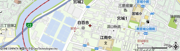 東京都足立区宮城1丁目16周辺の地図