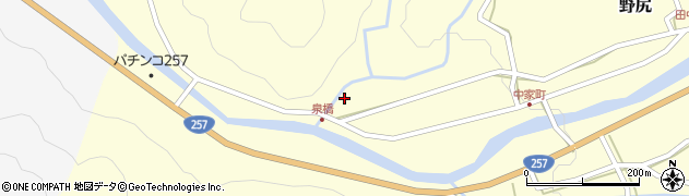 岐阜県下呂市野尻1545周辺の地図