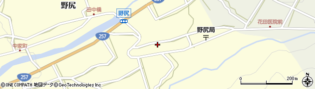 岐阜県下呂市野尻381周辺の地図