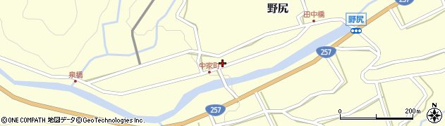岐阜県下呂市野尻1140周辺の地図