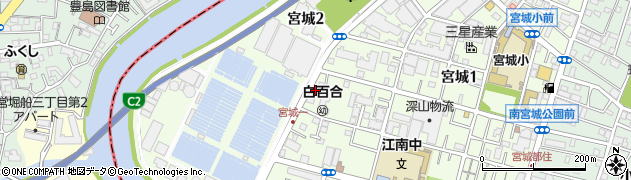 東京都足立区宮城1丁目16-14周辺の地図