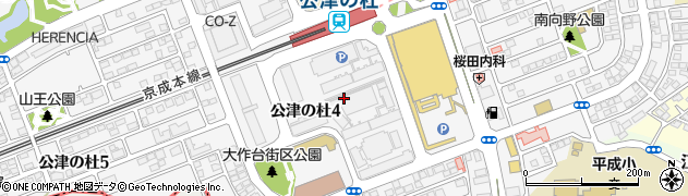 千葉県成田市公津の杜4丁目周辺の地図
