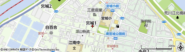 東京都足立区宮城1丁目19周辺の地図