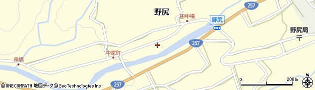 岐阜県下呂市野尻1117周辺の地図