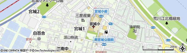 東京都足立区宮城1丁目27周辺の地図
