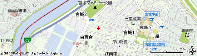 東京都足立区宮城1丁目17周辺の地図