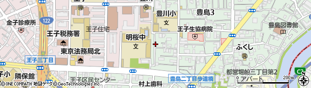 戸田邸_豊島3丁目akippa駐車場周辺の地図