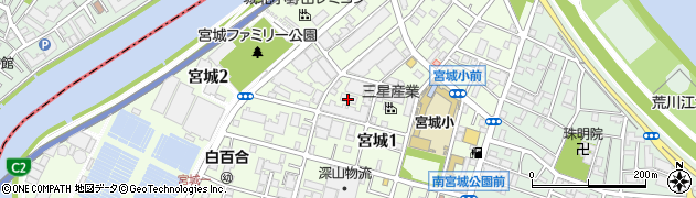 東京都足立区宮城1丁目21周辺の地図
