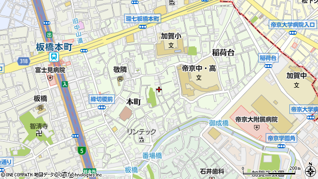〒173-0001 東京都板橋区本町の地図