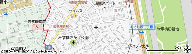 東京都瑞穂町（西多摩郡）むさし野周辺の地図