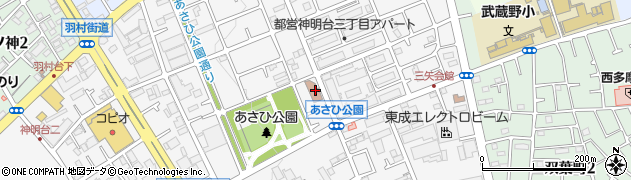 羽村市　東児童館周辺の地図