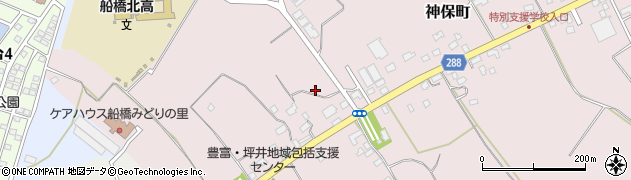 千葉県船橋市神保町164周辺の地図