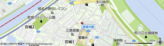 東京都足立区宮城1丁目33-1周辺の地図