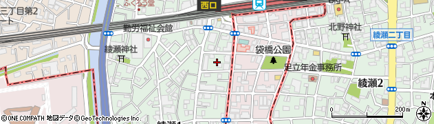 東京都足立区綾瀬1丁目31周辺の地図