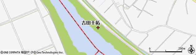 千葉県印西市吉田干拓周辺の地図