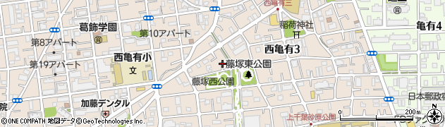 東京都葛飾区西亀有周辺の地図
