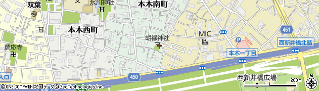 胡録神社周辺の地図