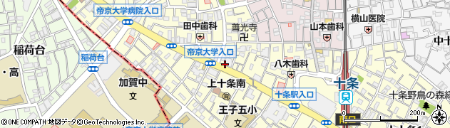 カラオケ10番十条店周辺の地図