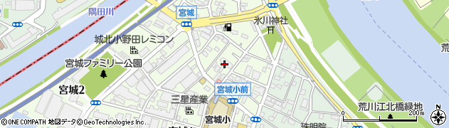 東京都足立区宮城1丁目33周辺の地図