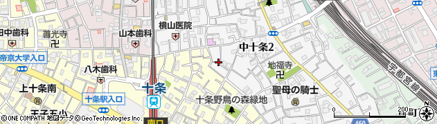東京都北区中十条2丁目4周辺の地図