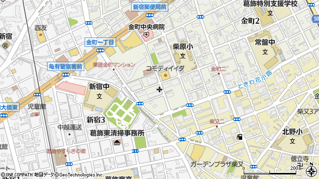 〒125-0042 東京都葛飾区金町の地図