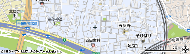 東京都足立区足立周辺の地図
