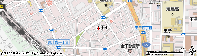 東京都北区王子4丁目周辺の地図