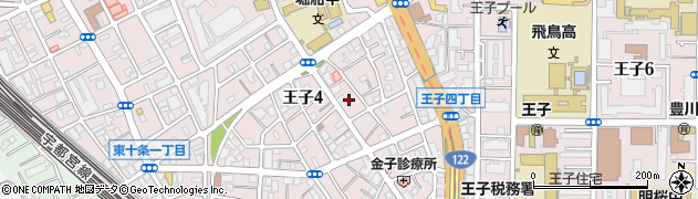 東京都北区王子4丁目16周辺の地図