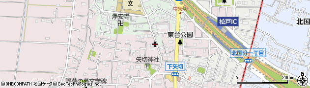 千葉県松戸市下矢切307周辺の地図
