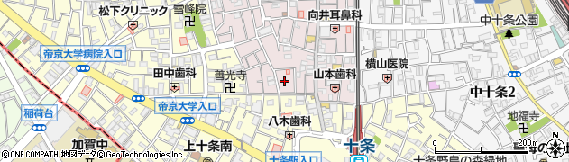 東京都北区十条仲原1丁目9周辺の地図